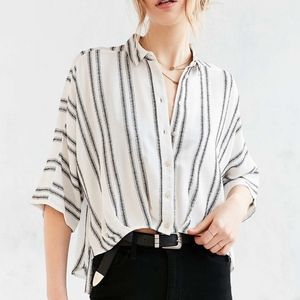 NWT Urban Outfitters Embroidered Button-Down Top